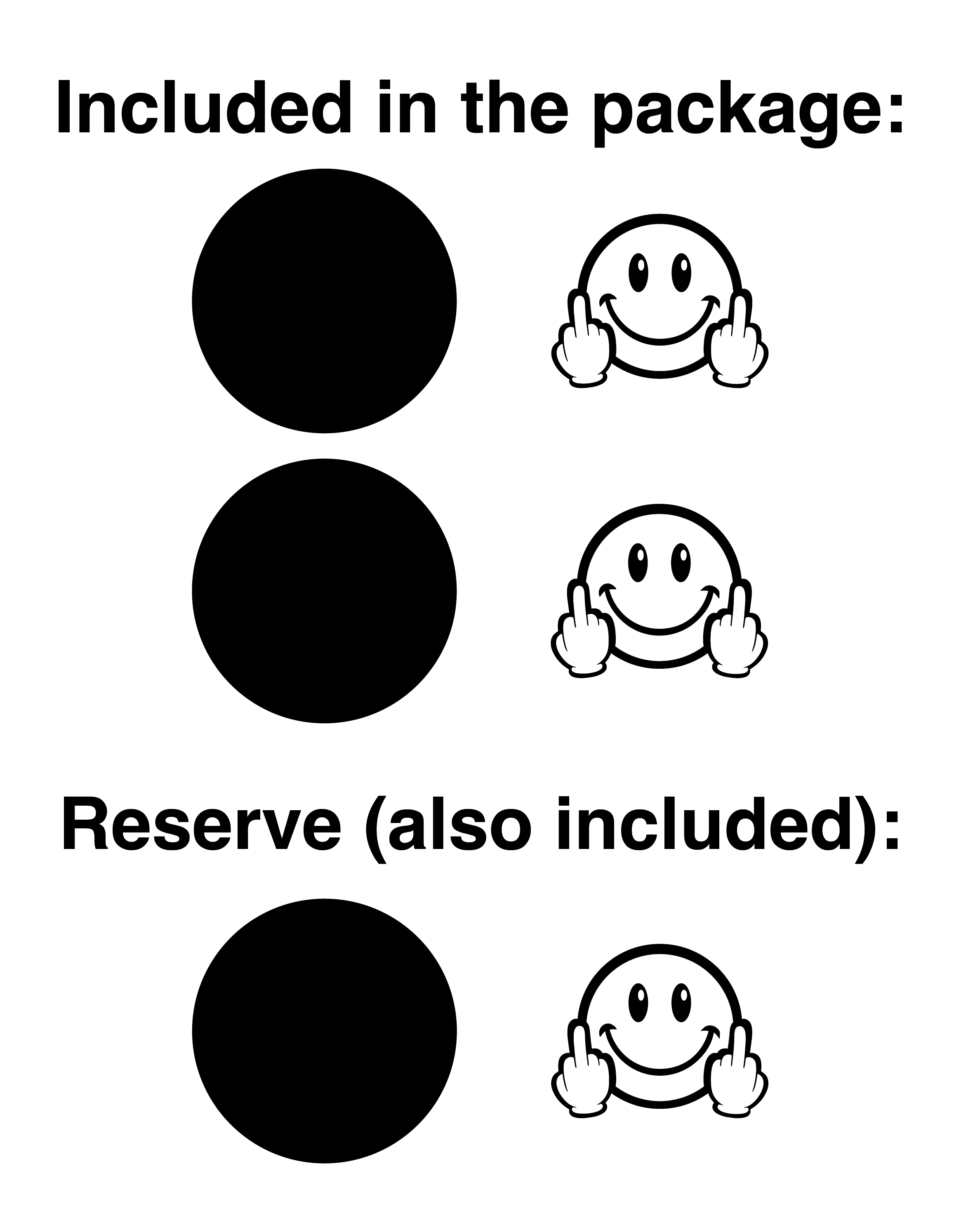 Yamaha Logo Overlay Sticker Set Middle Finger Smiley